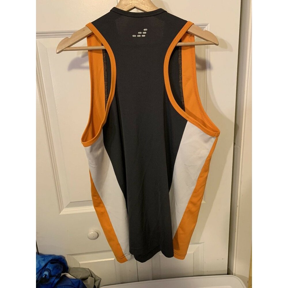 BCG Men’s Sz L Gray Orange Sleeveless Muscle T Shirt‎